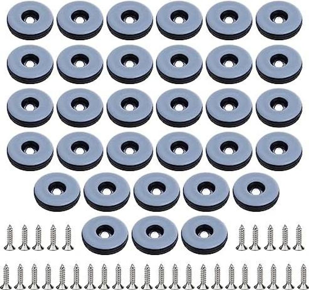 32er-packung 22-mm-teflon-schraubrollen Mit 32 Edelstahlschrauben Für Stühle Und Möbel