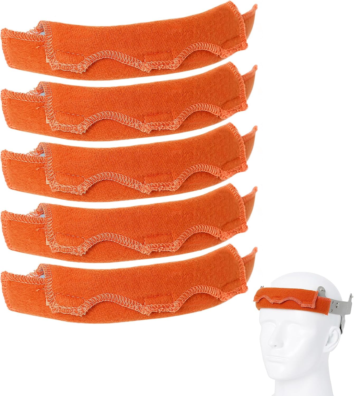 5-teiliges Schweißband-set Für Sicherheitshelme, Waschbar, Ersatzfutter, Geeignet Für Schweiß- Und Bauhelme