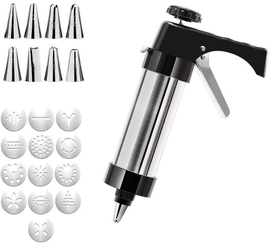 Ausstechförmchen-set Aus Edelstahl Mit 13 Formen Und 8 Spritztüllen Zum Backen
