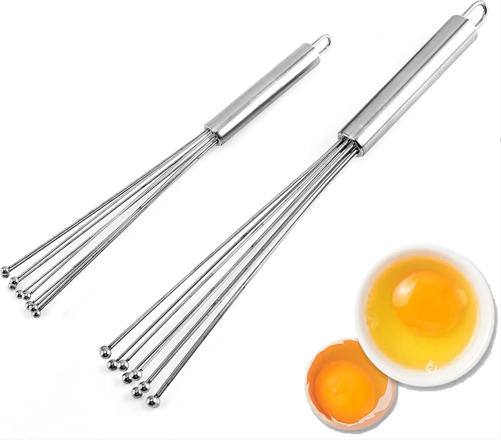Zweiteiliges Schneebesen-set Aus Edelstahl 304, Geeignet Zum Mischen Und Kochen.