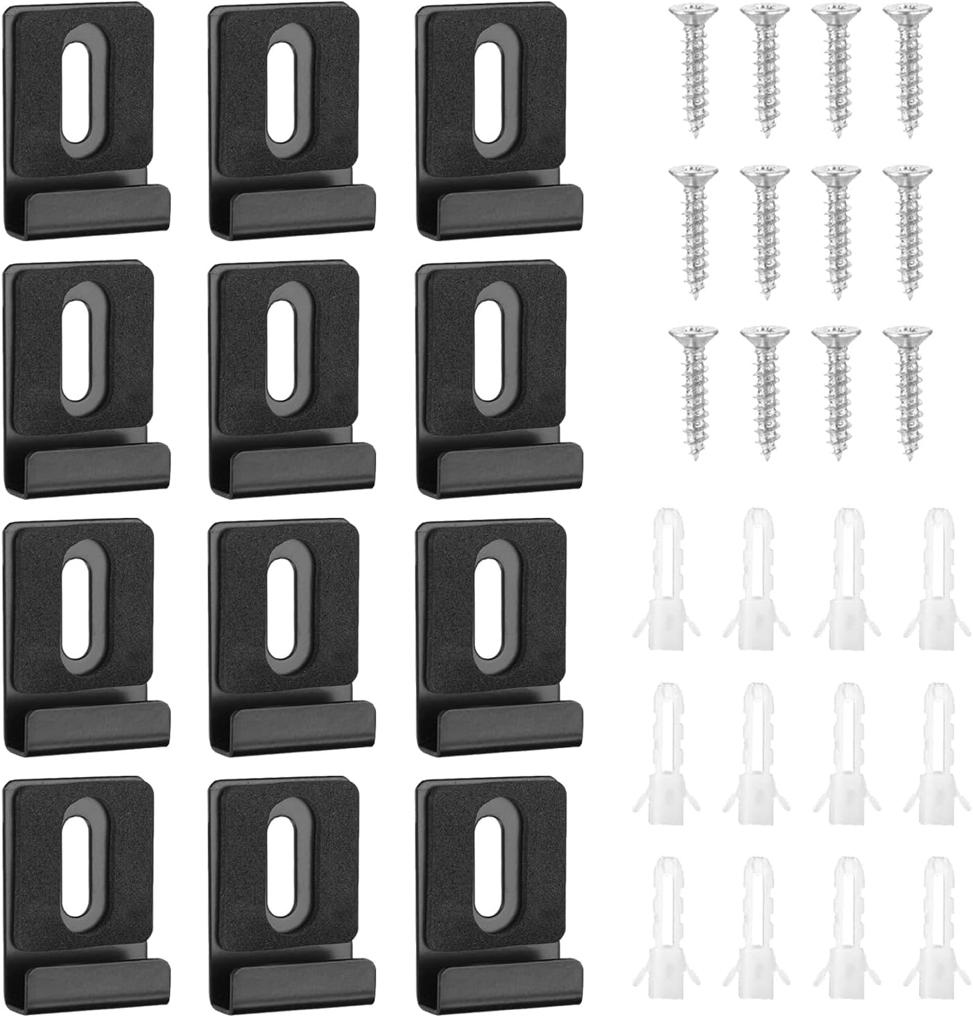 12 Metall-spiegelbefestigungsklammern, Inklusive Schrauben Und Gummischeiben, Zur Wandmontage Von Rahmenlosen Spiegeln.