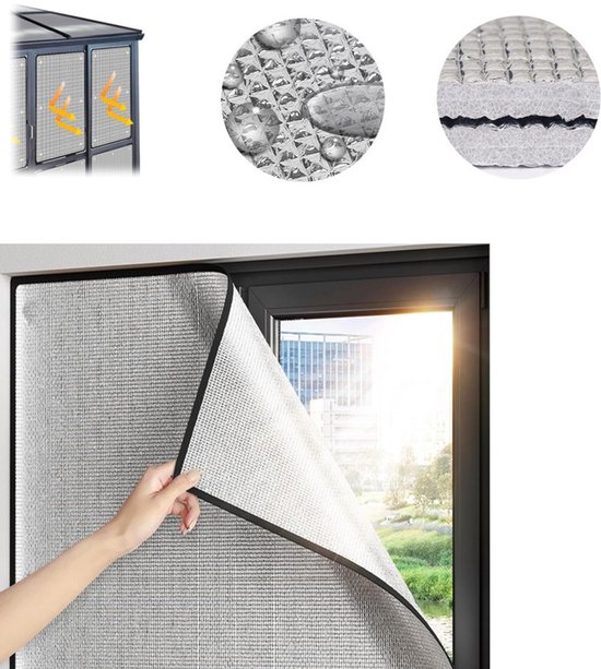 Fensterisolierungsset (200 X 100 Cm) – 8 Mm Dicke Aluminiumfolie, Wärmedämmendes Energiespar-fliegengitter