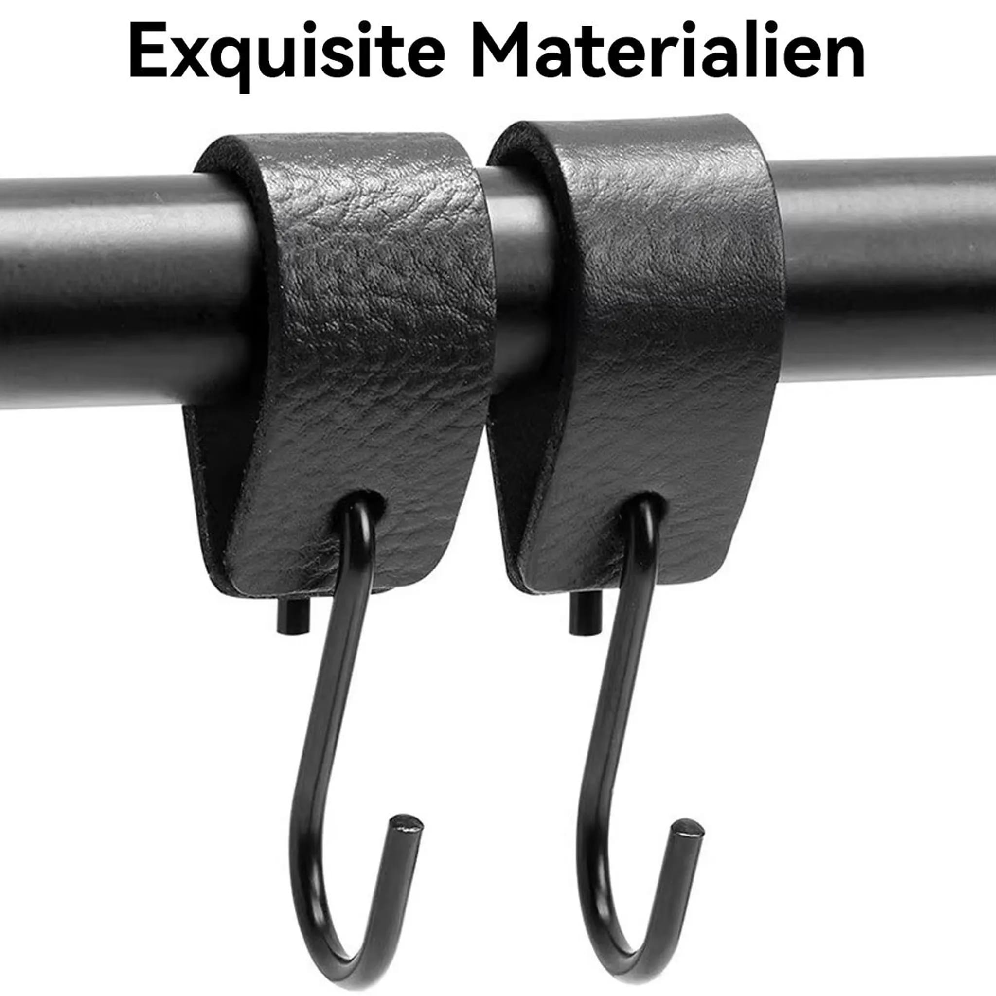 Ein Set Aus 2 S-haken, Schwarz, Vielseitig Einsetzbar, Als Kleider-, Hut- Oder Metallhaken, Geeignet Für Kleiderschränke, Küchen Und Badezimmer.
