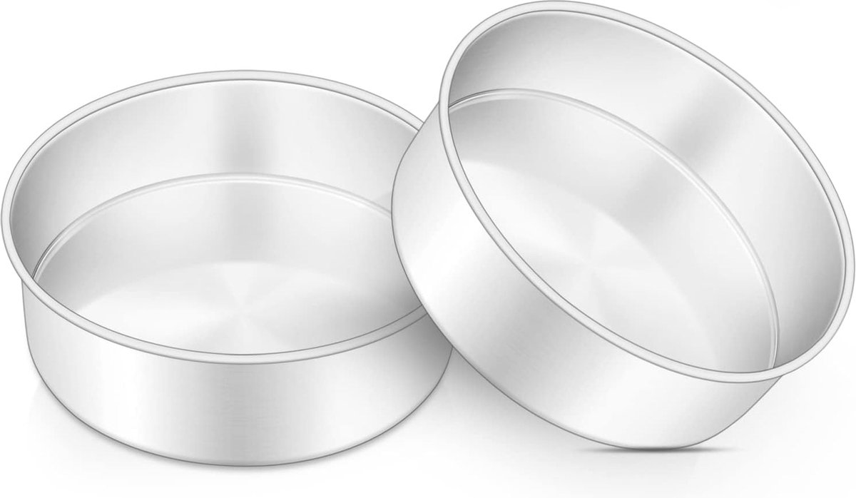 2-teiliges Rundes Kuchenform-set Aus Edelstahl, 16 Cm Durchmesser, Weihnachten, Ungiftig, Gesund, Leicht Zu Reinigen Und Spülmaschinenfest
