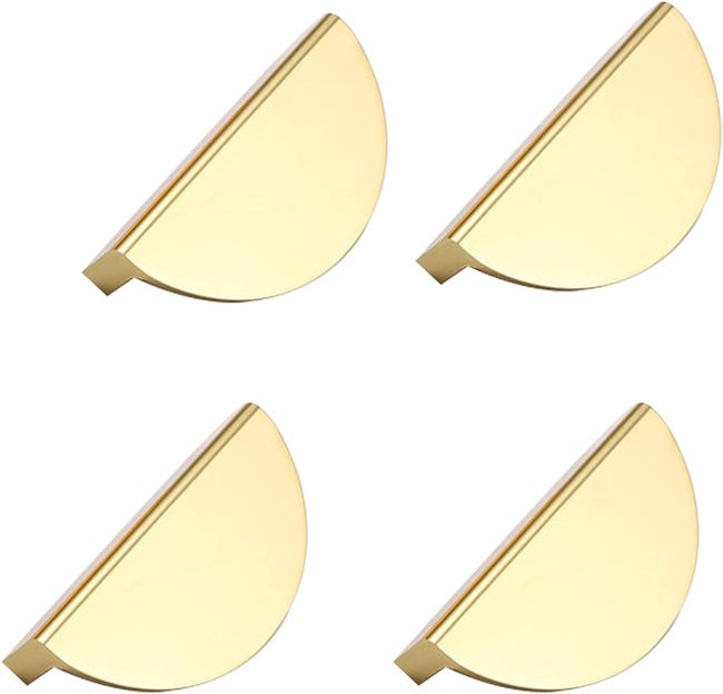 Vier Küchengriffe Aus Metall, Goldfarbene Möbelgriffe Aus Metall Und Schrankgriffe Mit Schrauben Für Büromöbel