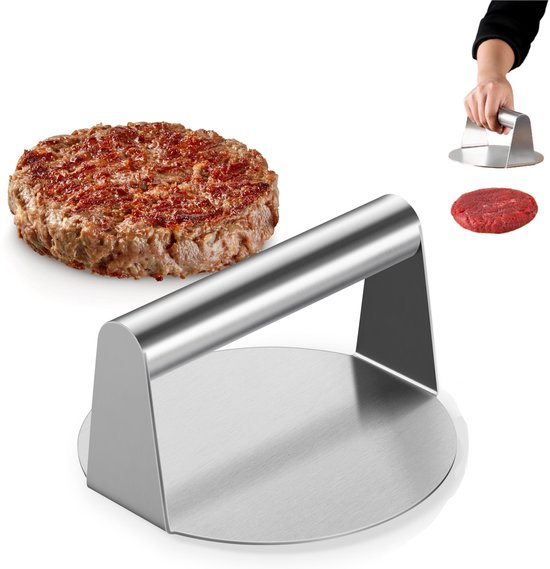 1-teilige Burgerform Aus Edelstahl / Flaches Grillzubehör Für Speck, Steaks Und Sandwiches (14 Cm)