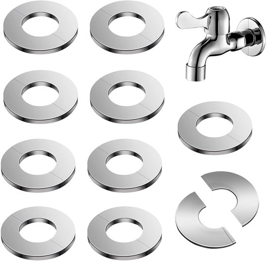 10er-pack – 24 Mm Edelstahl-selbstklebe-rohrkappen Und Ventillochabdeckungen – Chrom
