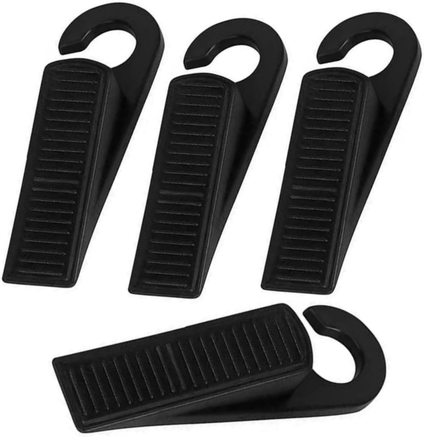 4-teiliges Set Aus Türeckenklötzen, Türkeilen, Türstoppern Und Türstoppern Zum Schutz Von Türen Und Wänden, 12,5 Cm (schwarz).
