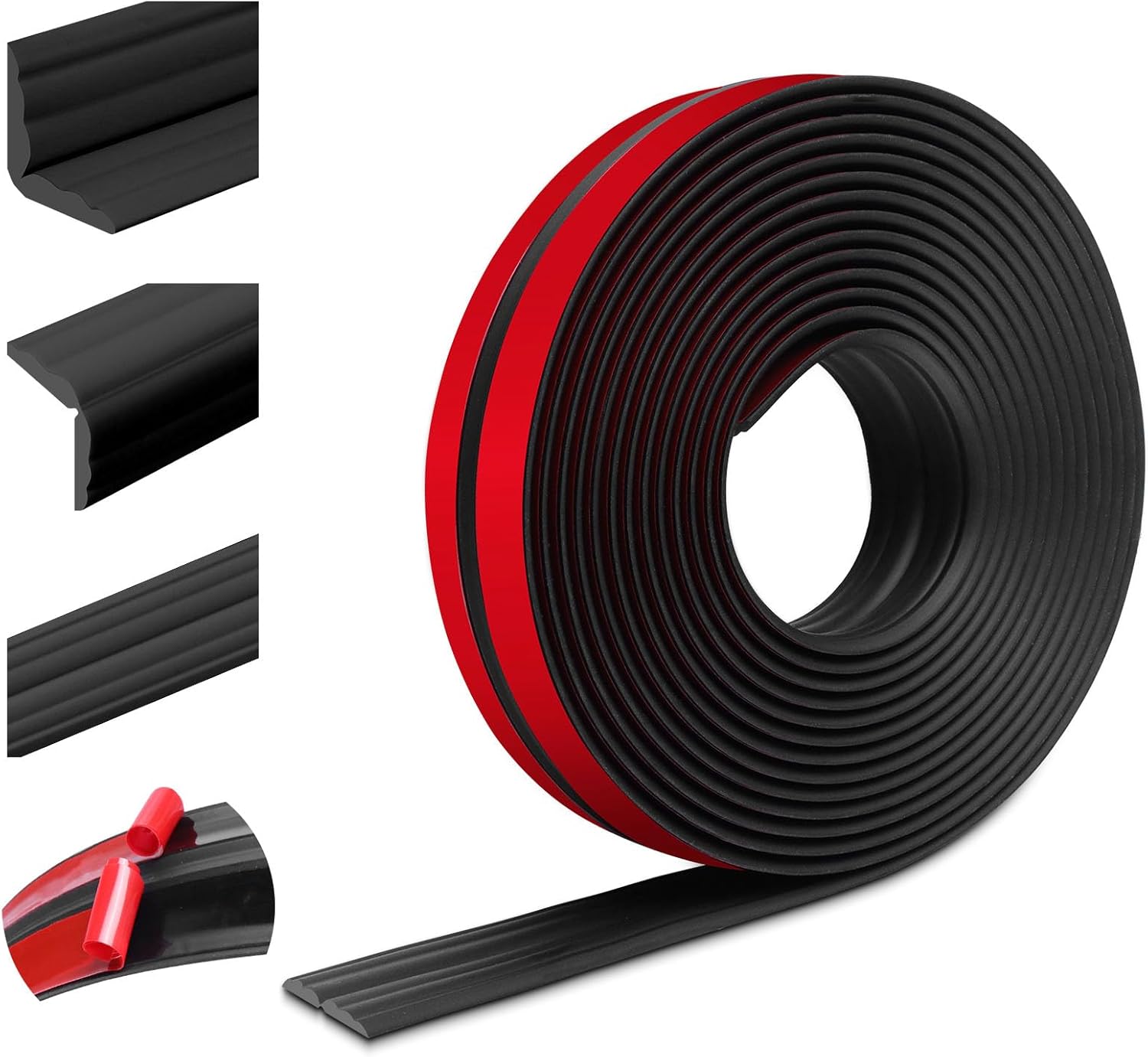 Zierleisten, Selbstklebende Wandleisten, Eckenschutzprofile, Pvc-eckenschutzprofile (20 Mm X 3 M, Schwarz)