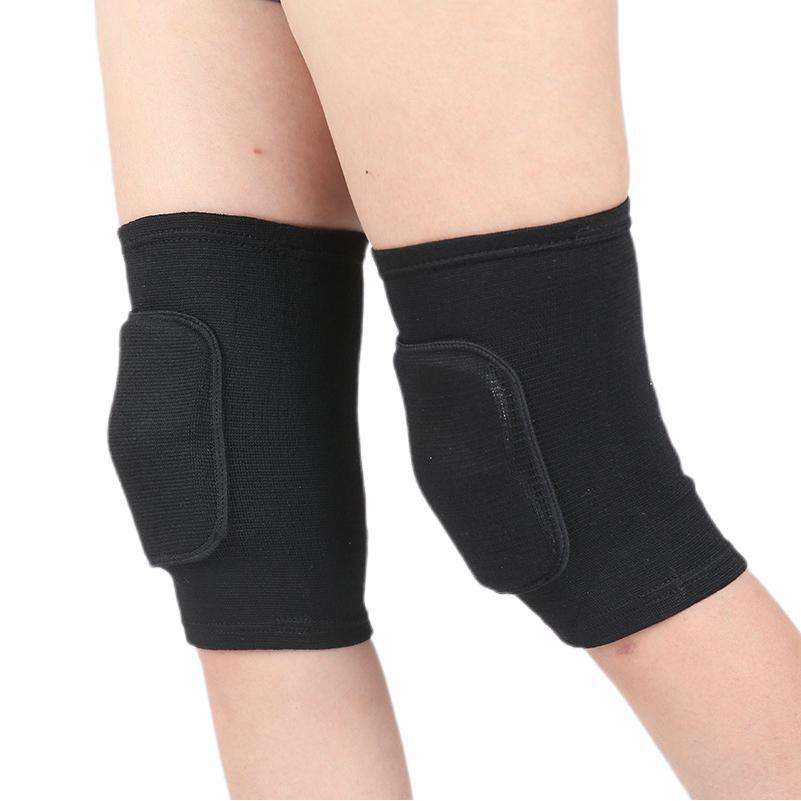 2 Paar Atmungsaktive Knieschoner Für Tanz Und Volleyball, Verdickte Kompressionsmanschetten Für Sport (größe M, Schwarz)