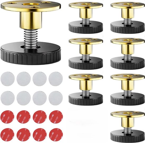 8 Verstellbare Möbelfüße, 33–40 Mm, Mit Nivellierfüßen, Kratzfest, Geeignet Für Schränke, Bettgestelle, Tische, Sofas – Schwarz – 33 Mm