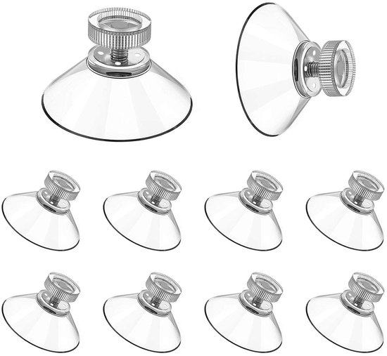 10 Saugnäpfe – 30 Mm – Multifunktional, Transparentes Pvc – Ohne Haken – Für Möbel, Küchen, Glas – Inklusive Gewindemuttern