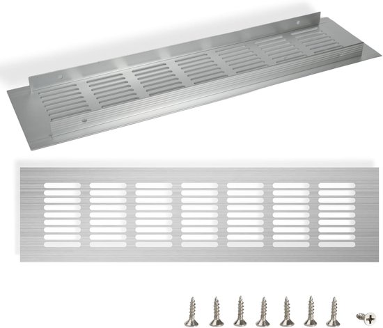 Rechteckige Türlüftungsgitter Aus Aluminium, Abluftgitter Mit 8 Schrauben
