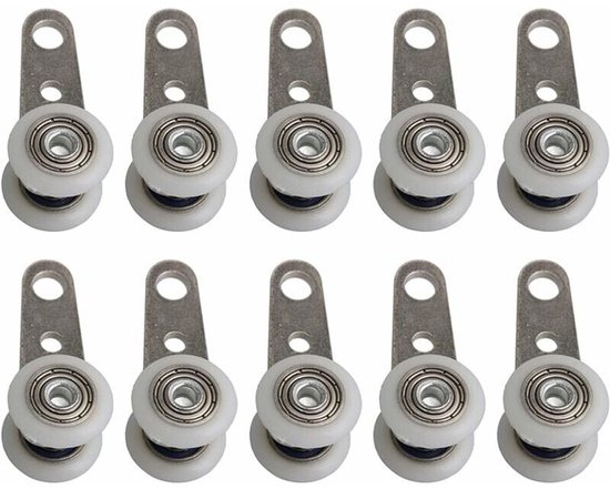 Schiebetürrollen – 10er-pack – Türlaufrollen – Kleine Feste Führungsschienen – Lenkrollen, Möbelrollen