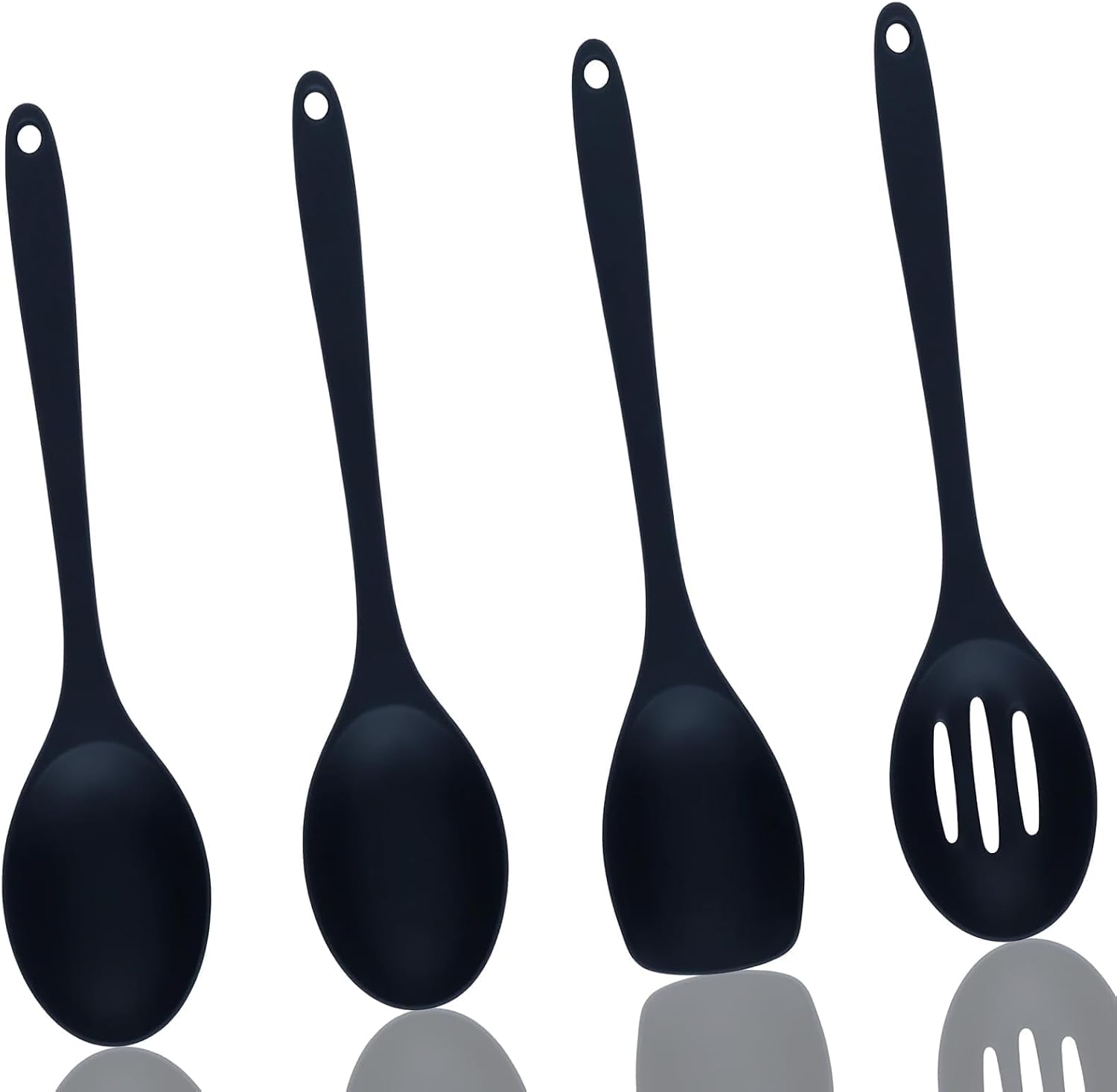 Küchenutensilien Aus Silikon, 4-teiliges Set Bestehend Aus Rührlöffel, Spatel Und Fingermesser Antihaftbeschichtetes Silikonmaterial, Geeignet Zum Backen.