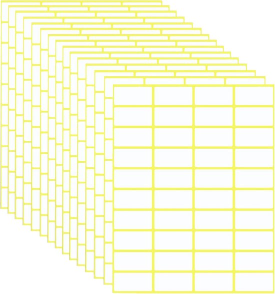 1200 Stück 38x19mm Selbstadressierte Preis- Und Marmeladenglas-universal-blankoetiketten
