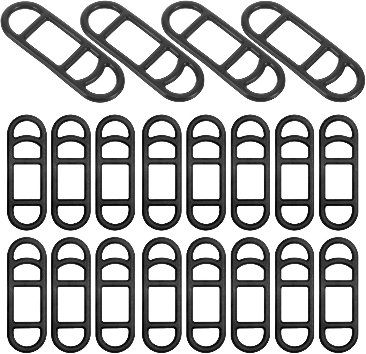 20er-packung Silikon-fahrradriemen, Silikon-fahrradgürtel, Elastische Gummiringe, Geschikt Voor Handlebars, Flashlight, Speaker, And Lights (black).