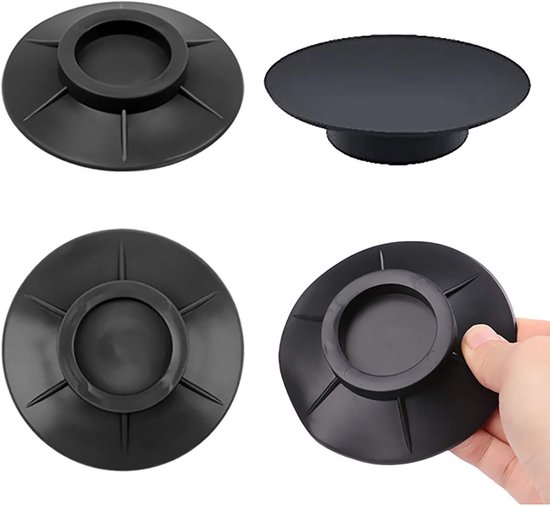 4-teiliges Set Schwarzer Universal-gummifüße Mit Anti-rutsch-funktion Und Stoßdämpfern Für Waschmaschine/trockner/kühlschrank