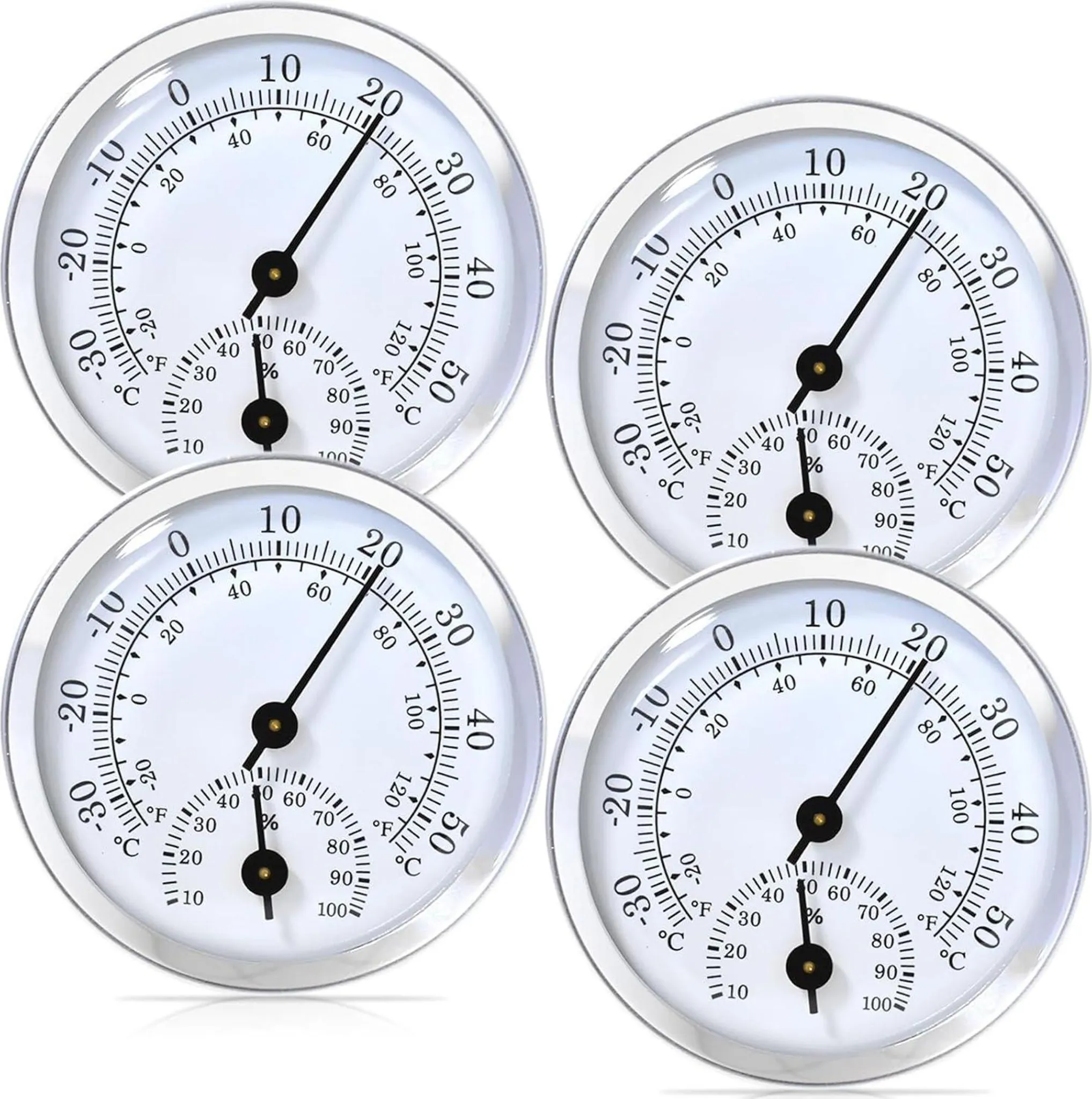 4-teiliges Thermometer- Und Hygrometer-set, Für Den Heimgebrauch, Für Innenräume, Zimmer Für Senioren, Babyzimmer