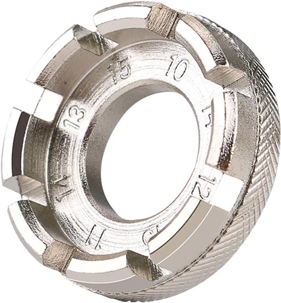Einteiliger Speichenschlüsselsatz Für Fahrräder, 6 Größen, Nr. 10-15, Für Fahrradspeichenreparatur, Speichenzentrierung Usw. (silber)