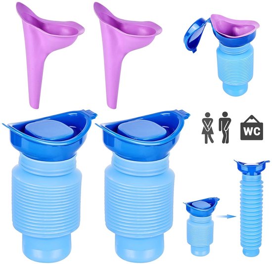 Tragbare Urinale, 4er-pack, Unisex, 750 Ml, Faltbar, Für Reisen, Camping, Outdoor, Auto, Notfall-urinflasche, Toilette
