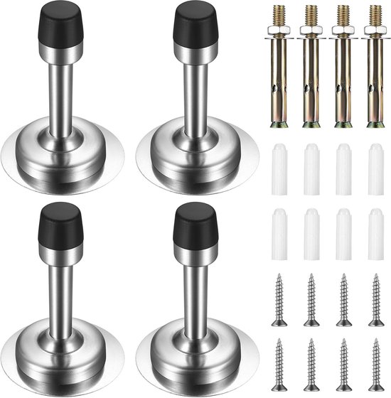 4er-pack Türstopper Aus Gummi & Türgriffpuffer Für Innentüren & Wände