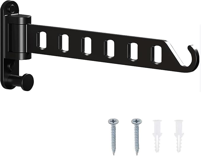 180° Klappbarer Kleiderständer - Badezimmer (schwarz)