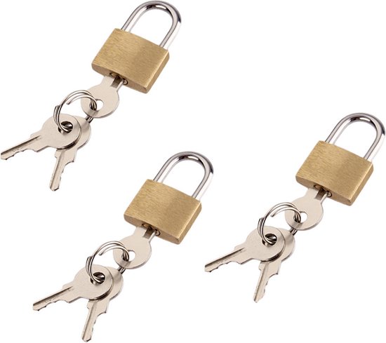 3-teiliges Vorhängeschloss-set, Kofferschloss, 3-teilig, Schlösser, Schlüsselschloss, Vorhängeschlösser, Zahlenschloss, Reiseschloss, Schloss, Kofferschloss, Gepäckschloss, Vorhängeschloss