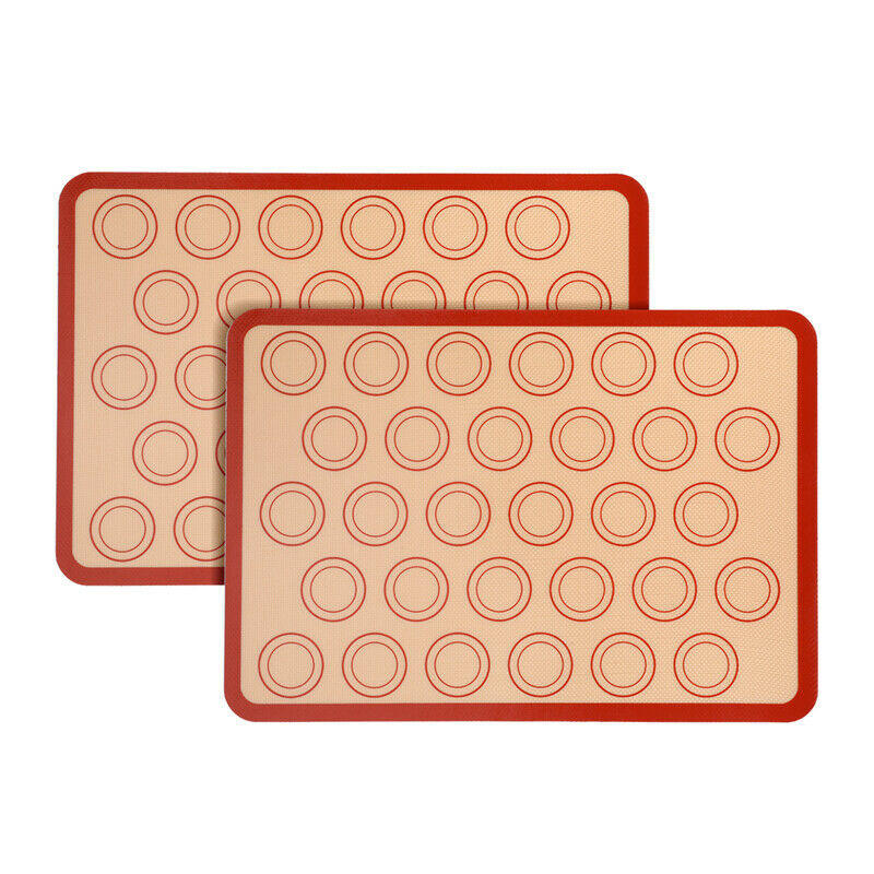 Wiederverwendbare Macaron-backmatten – 2er-pack, Antihaftbeschichtet, Wiederverwendbare Backmatten Für Kekse, Brot Und Pizza