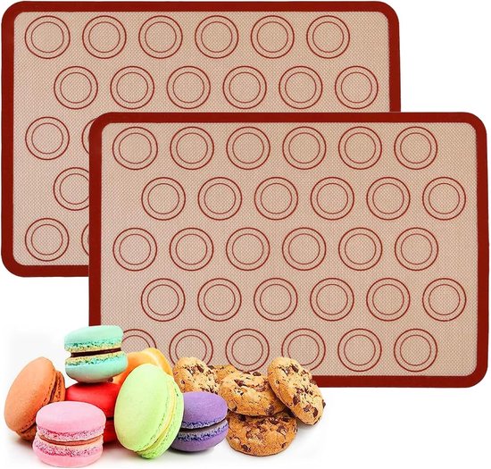2er-pack Rutschfeste, Hitzebeständige Silikon-backmatten, 42 X 29 Cm