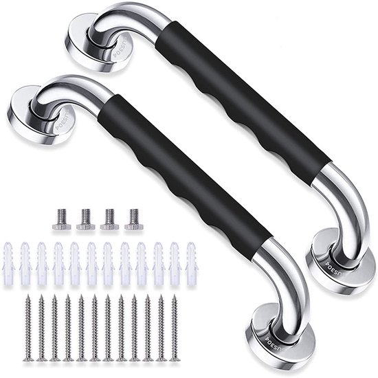 Duschhaltegriffe Für Senioren (2-teiliges Set, 33,5 Cm) – Rutschfeste Sicherheitsgriffe Aus Edelstahl Für Badezimmer Und Badewannen