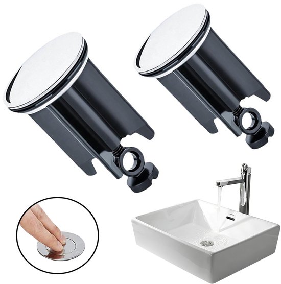 2er-pack Waschbeckenstöpsel – Waschbecken-abflussstopfen – Badewannenstöpsel – Passend Für Alle Standard-waschbecken Und Bidets – Schrauben Nicht Enthalten