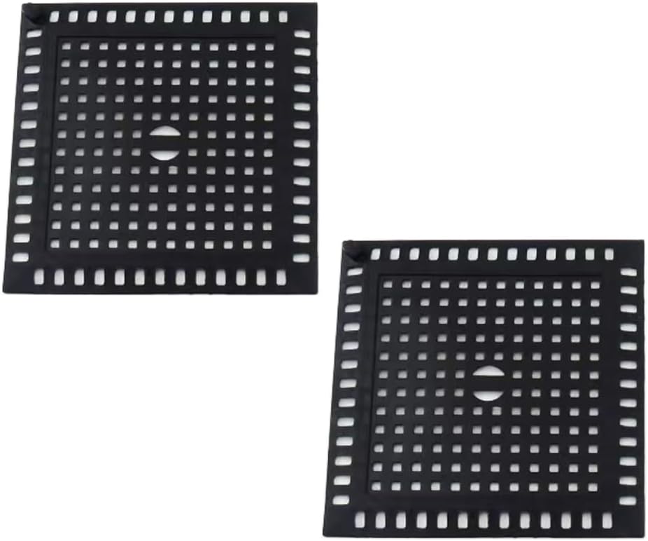 2-teiliger Quadratischer Duschablauf-haarfilter, 12,3 X 12,3 Cm, Spülbeckenfilter Aus Schwarzem Edelstahl, Geeignet Für Badezimmer Und Küchen