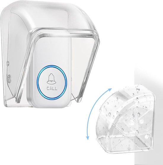 9,6 X 6,3 X 6,3 Cm Transparente, Wasserdichte Klappdeckel-schutzhülle Für Außentürklingeln