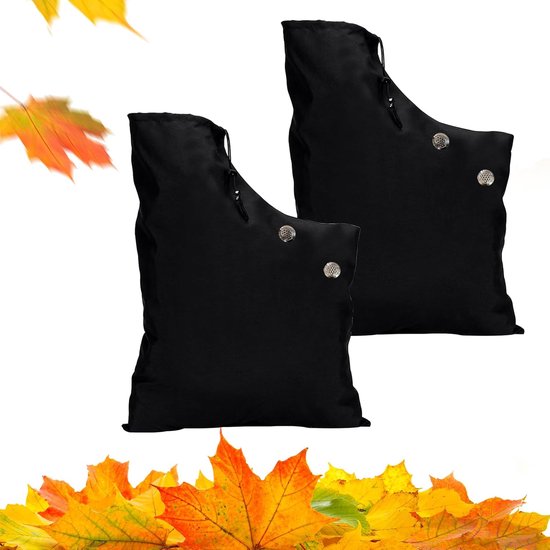 2er-pack Universal-staubbeutel Für Laubbläser Und Laubsauger, Verstellbare Schwarze Laubfangbeutel, 45 X 64 Cm