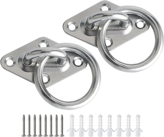 Set Mit 2 Robusten Pflanzenhaken, 8 X 5 Cm, Haken Zur Befestigung An Decke Oder Balkonwand, Aus Edelstahl Sus 304