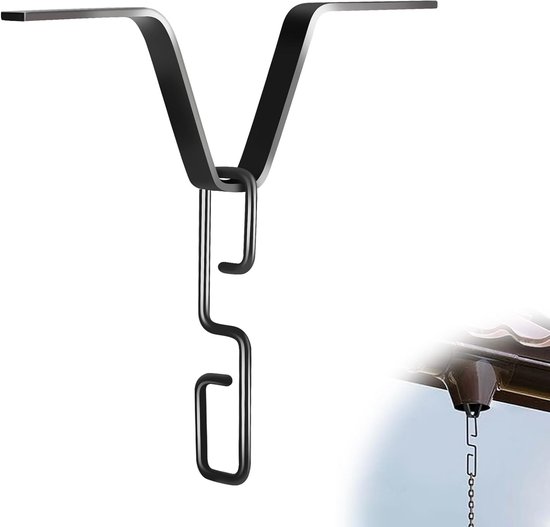 Ein Zubehörset – Regenkettenclips (für Dachrinnenadapter) – V-haken – Regenketten-dachrinnenclip-anker – Gartenwasserführungszubehör