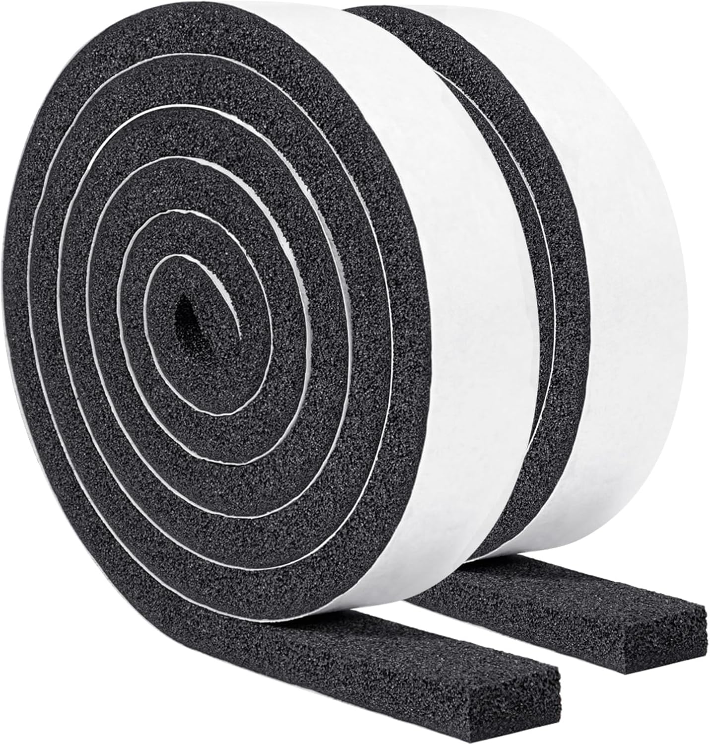 Komprimierte Schaumstoff-dichtungsstreifen, Selbstklebend, Filzrückseite, Schalldämmend, Rutschfest, Spaltfüllend, Stoßdämpfend, 1 M, 2er-pack