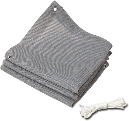 Sonnenschutzgewebe, Rechteckiges Schattierungstuch, Graues Schattierungsnetz, Auto-sonnenschutz, 90 % Uv-schutz, Atmungsaktiv, Grau, 1 X 1,5 Meter