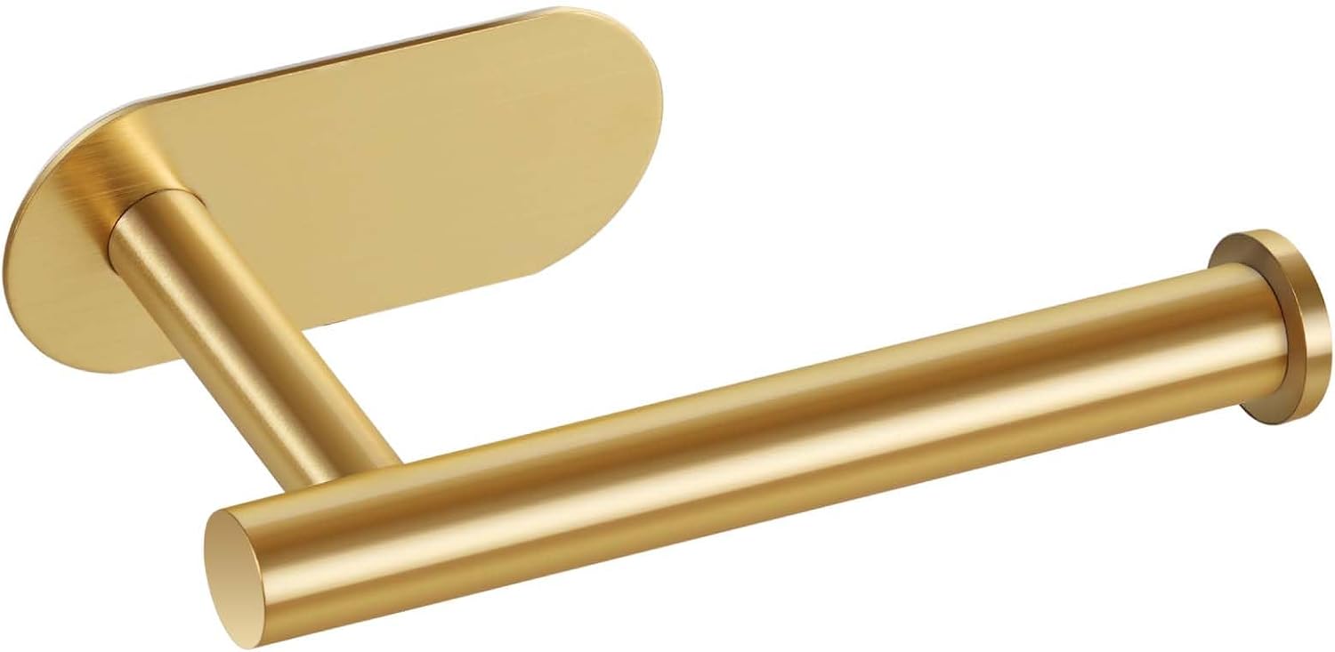 Wandmontierter Toilettenpapierrollenhalter Aus Edelstahl (gebürstetes Gold)