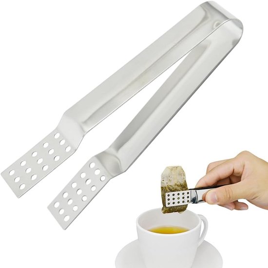 Einteilige Teezange Aus Edelstahl Mit Teebeutelklemme Und Mahlfunktion
