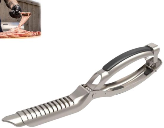 Rippchenentferner – Bbq-rippchenentferner Aus Edelstahl – Küchenhelfer Für Grillfans Und Köche – 18 X 1,5 X 5 Cm – Silber