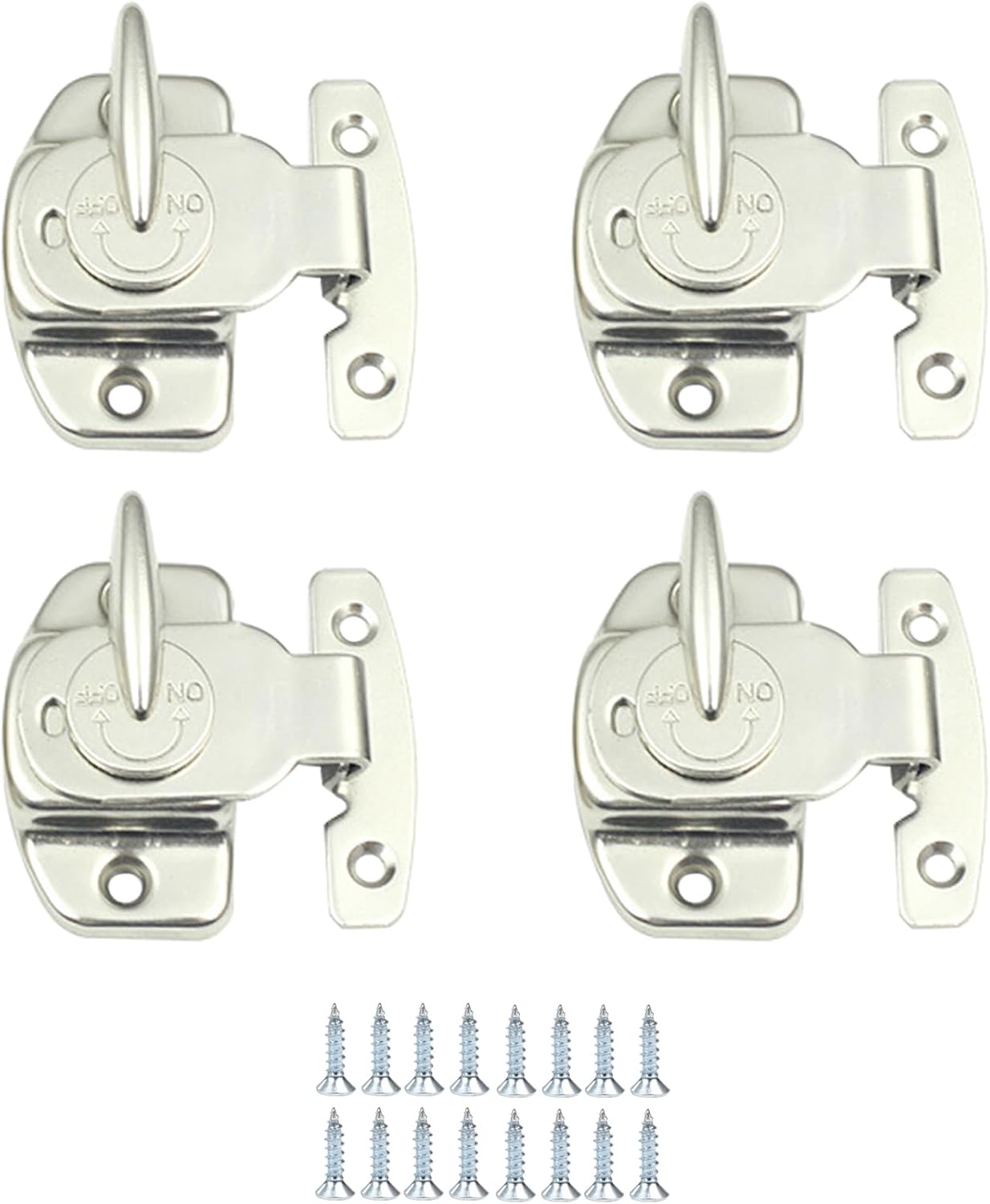 Sicherheitsverriegelung Mit Nockenmechanismus, Geeignet Für Schiebe-/ober-/unterfenster – Kindersichere, Rostfreie Metallfensterverriegelung (silber)