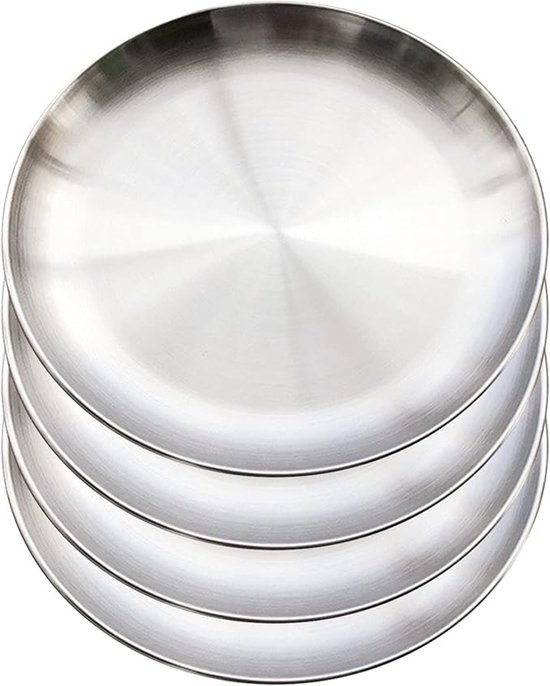 4-teiliges 20 Cm Dickes Edelstahl-speiseteller-set