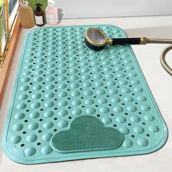 Rutschfeste Massage-badematte – 50 X 80 Cm, Maschinenwaschbar, Schimmelresistent, Duschmatte – Grau