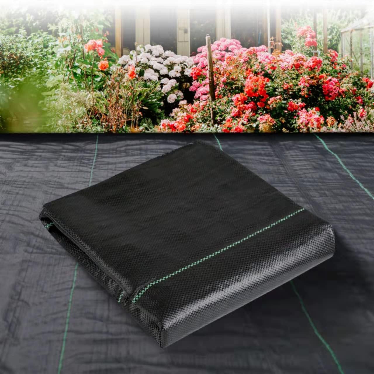 90 Cm X 15 M Unkrautabweisendes Landschaftsvlies – Strapazierfähiges Geotextil – Unkrautabweisende Bodenabdeckung – Garten – 90 Cm