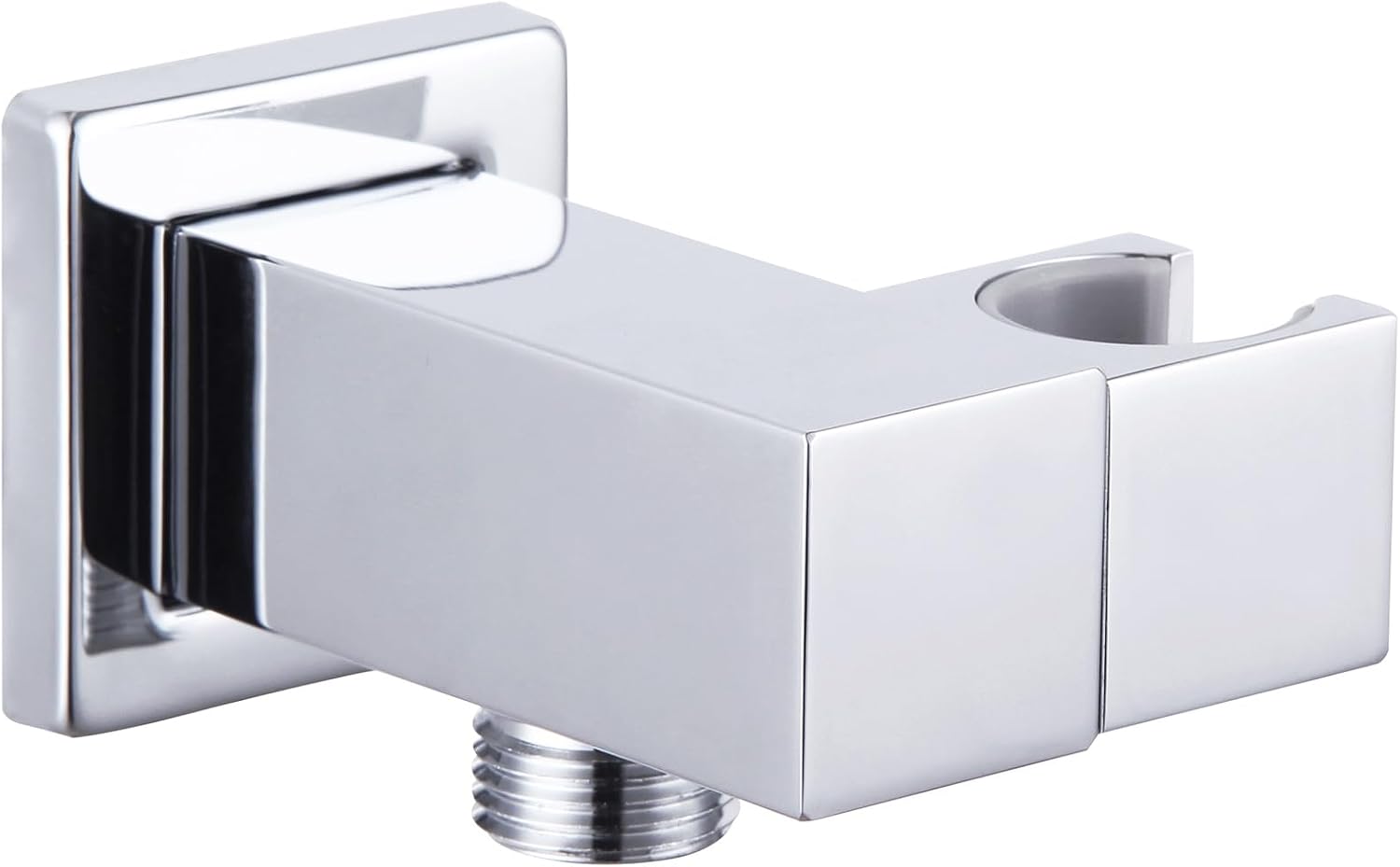 Einfacher Winkel-wandanschlussverbinder Mit Duschkopfhalterung, Drehbarer Duschkopfhalterung Aus Messing, Wasserzulaufwinkel Und Auslass, Verchromt.