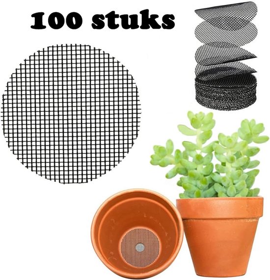 100 Runde Drainagematten Aus Kunststoff Für Blumentöpfe – 10 Cm