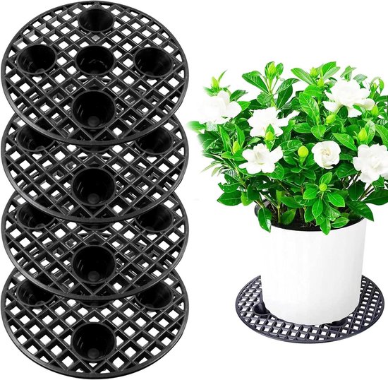 Universelles Blumentopfgestell Mit Abtropfgitter Für Drinnen Und Draußen, 20 Cm – 4-teiliges Set