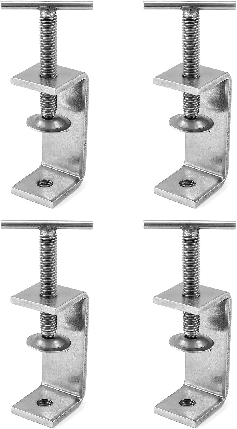 Vierteiliges C-klemmen-set, Robuste C-klemme Aus Edelstahl, Geeignet Für Holzbearbeitungsarbeiten.